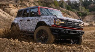 Ford Bronco Raptor 2022: pictured with a muscular body kit and big tyres